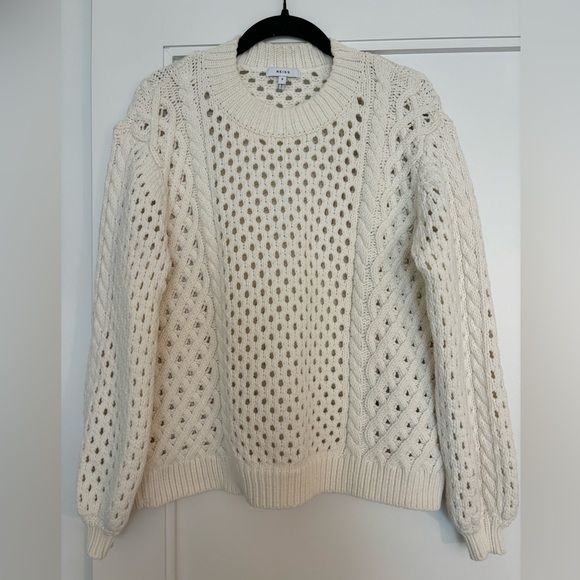 Reiss cotton fisherman knit sweater - Picture 1 of 3